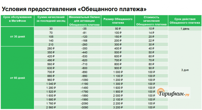 Условия предоставления опции