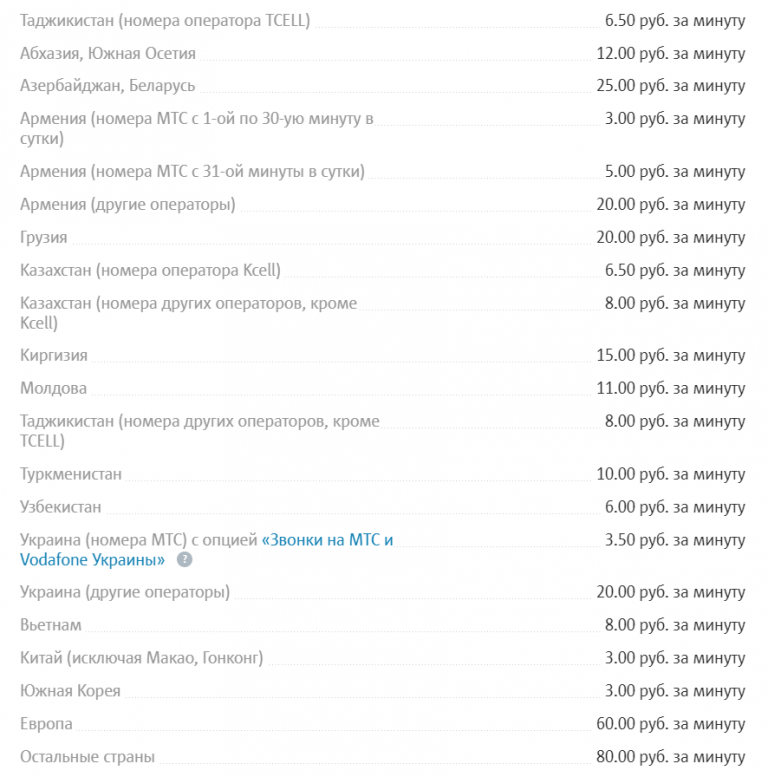 Все тарифы мтс и их описание 2019