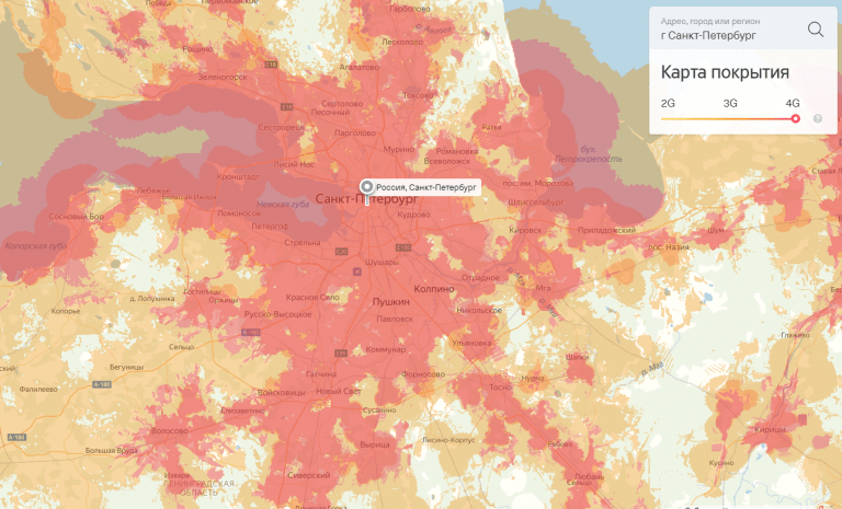 Тинькофф мобайл покрытие сети карта