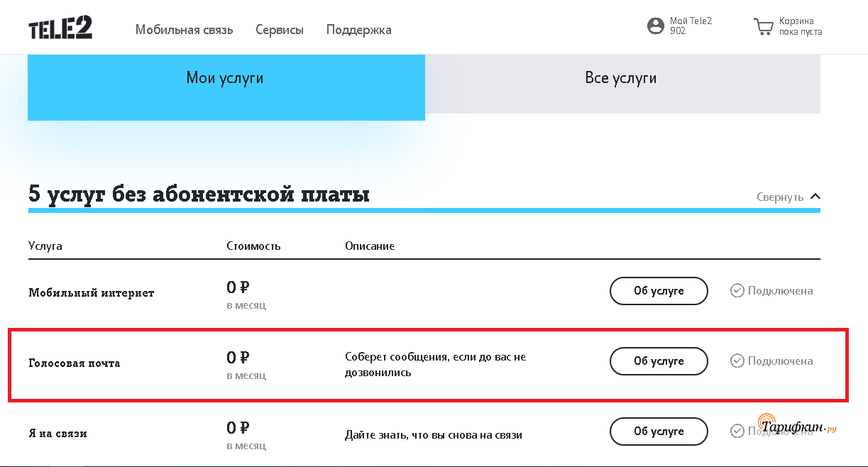 Голосовая теле2 отключить