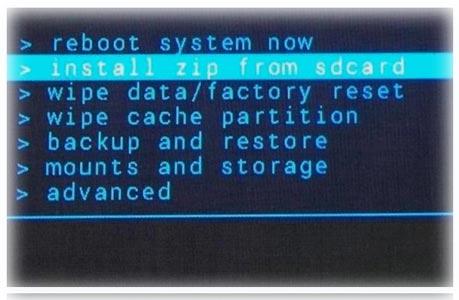android Install zip from sdcard