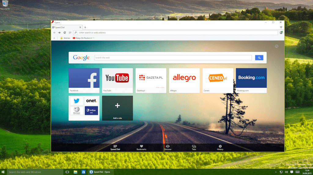 Браузер Opera для Windows 10Opera Россия
