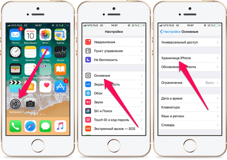 Как почистить память на айфоне se 2020