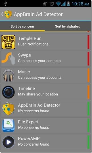 Детектор рекламы AppBrain составляет список отдельных приложений для Android по соображениям конфиденциальности - My Road