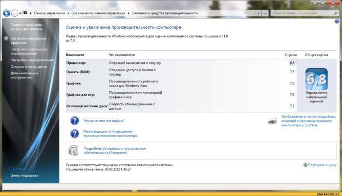 Оценка производительности виндовс 10 какая должна быть