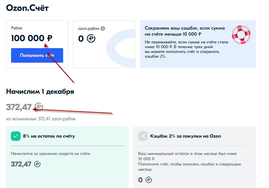 Как с Озона вывести деньги на карту: