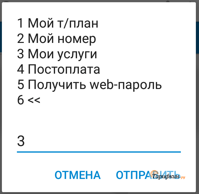 USSD: центр управления услугами