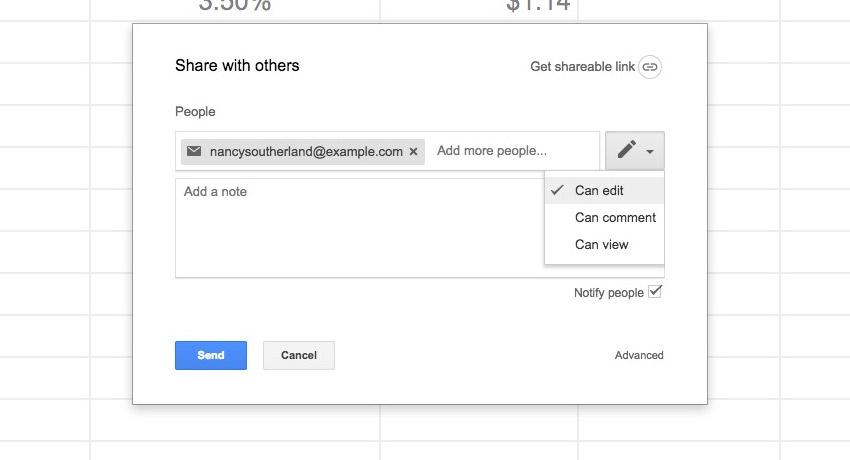 Share Spreadsheet with Others in Google Sheets