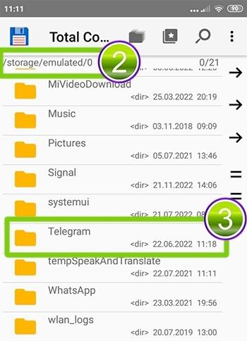 Storage emulated 0 Telegram