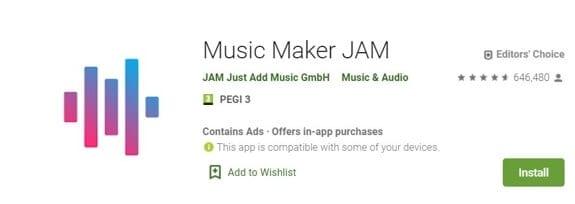 Vocie Recorder App для Android -Music Maker JAM