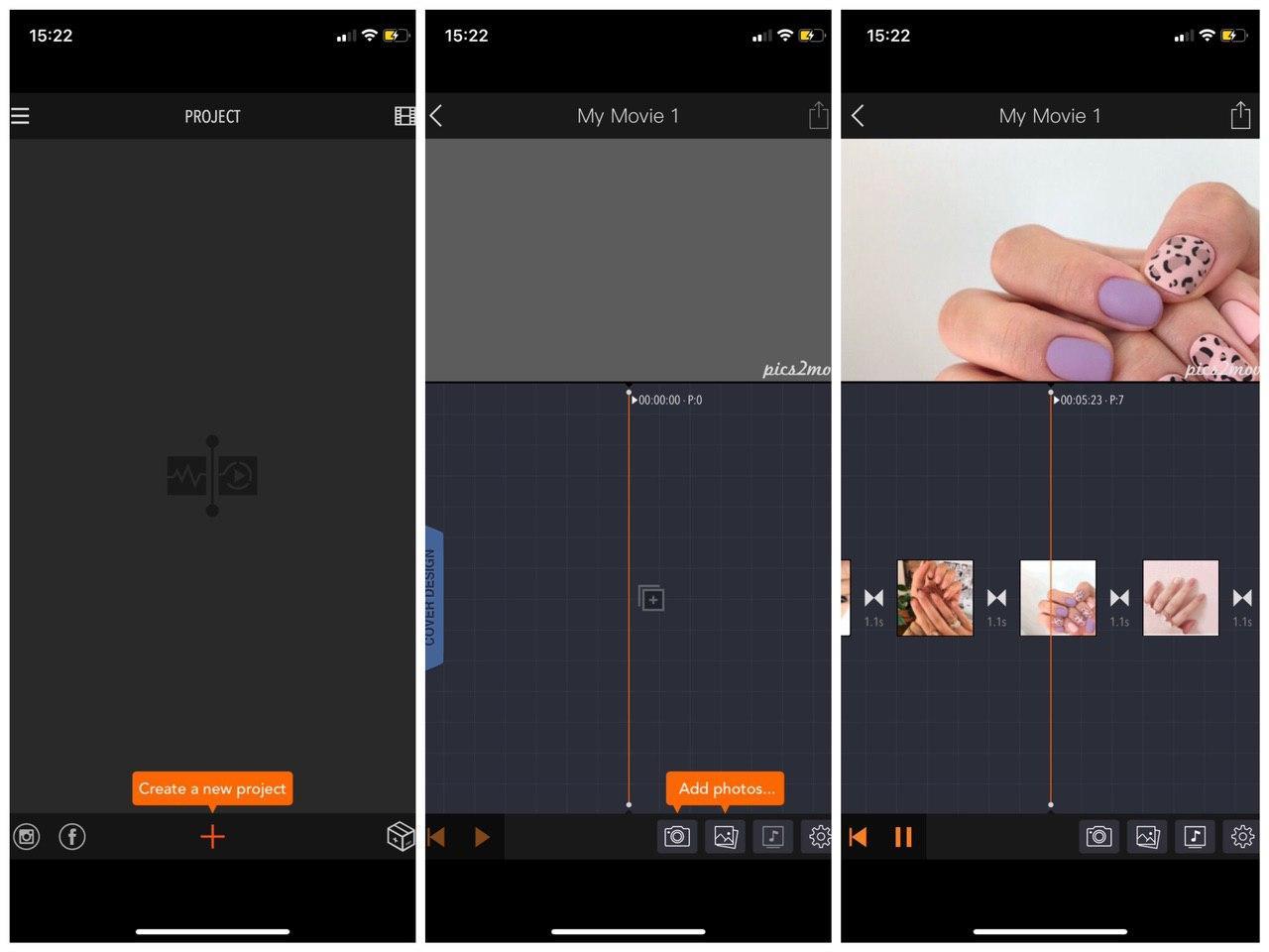 Как сделать видео из фотографий на айфоне с музыкой приложение бесплатно